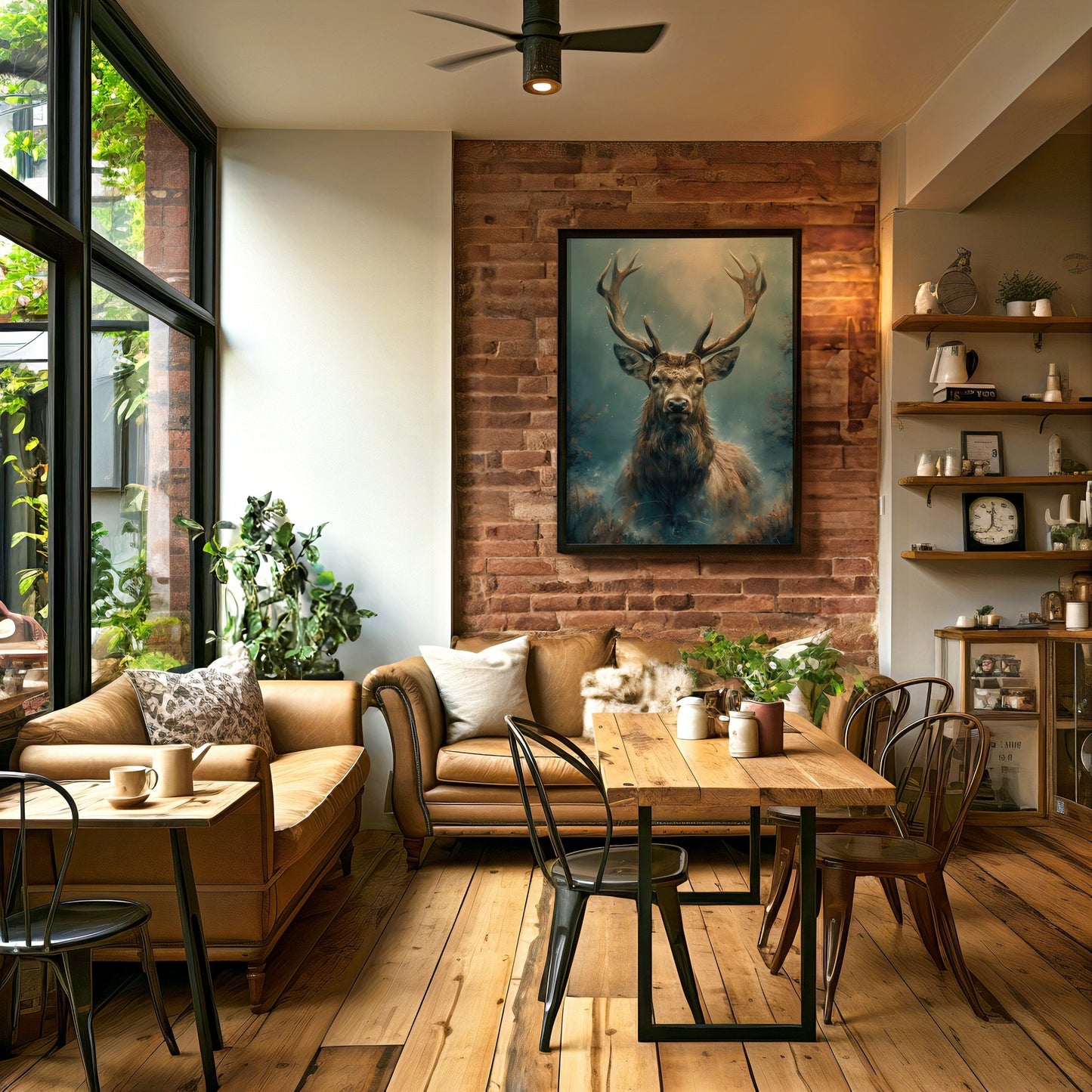 Rustic Deer Painting, High Quality Digital Download - Luxuria Canvas