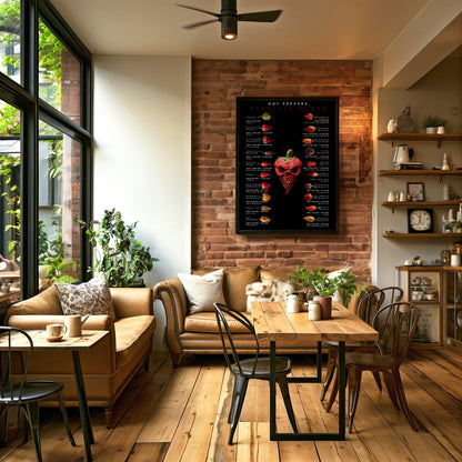 Scoville Scale Hot Peppers, High Quality Digital Download - Luxuria Canvas