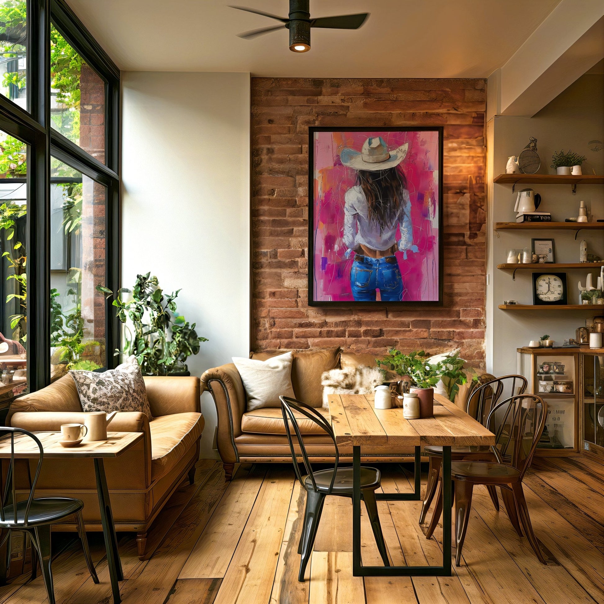 Pink Cowgirl, High Quality Digital Download - Luxuria Canvas