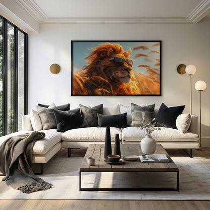 Chill Lion with Sunglasses, High Quality Digital Download - Luxuria Canvas