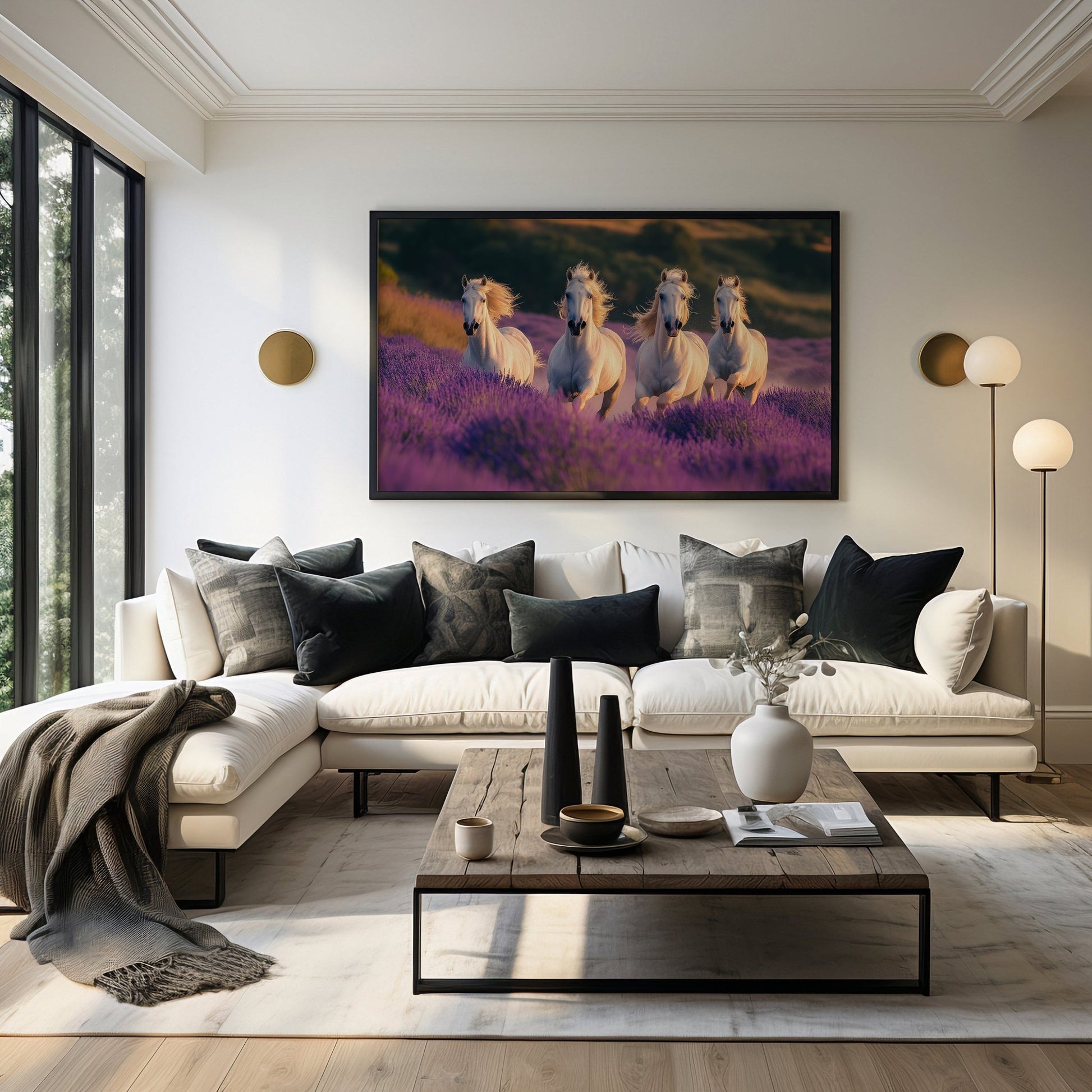 Lavender Horses Digital Art Download - Luxuria Canvas