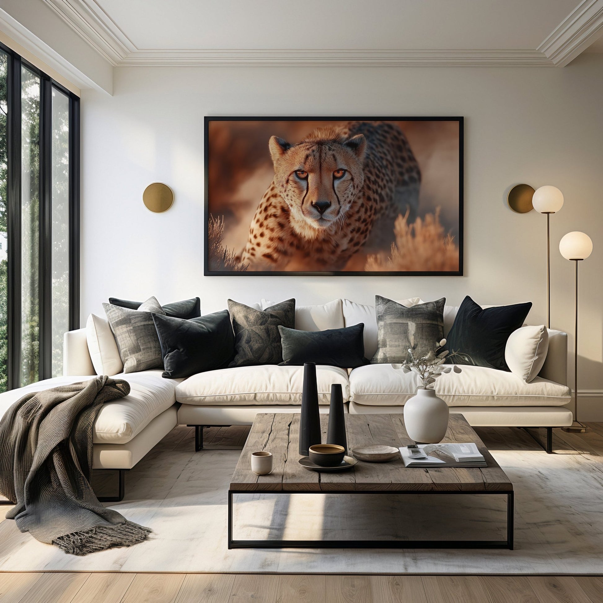 Cheetah Focused Chase, High Quality Digital Download - Luxuria Canvas