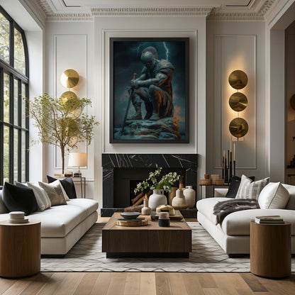 Battled Warrior Digital Art Download - Luxuria Canvas