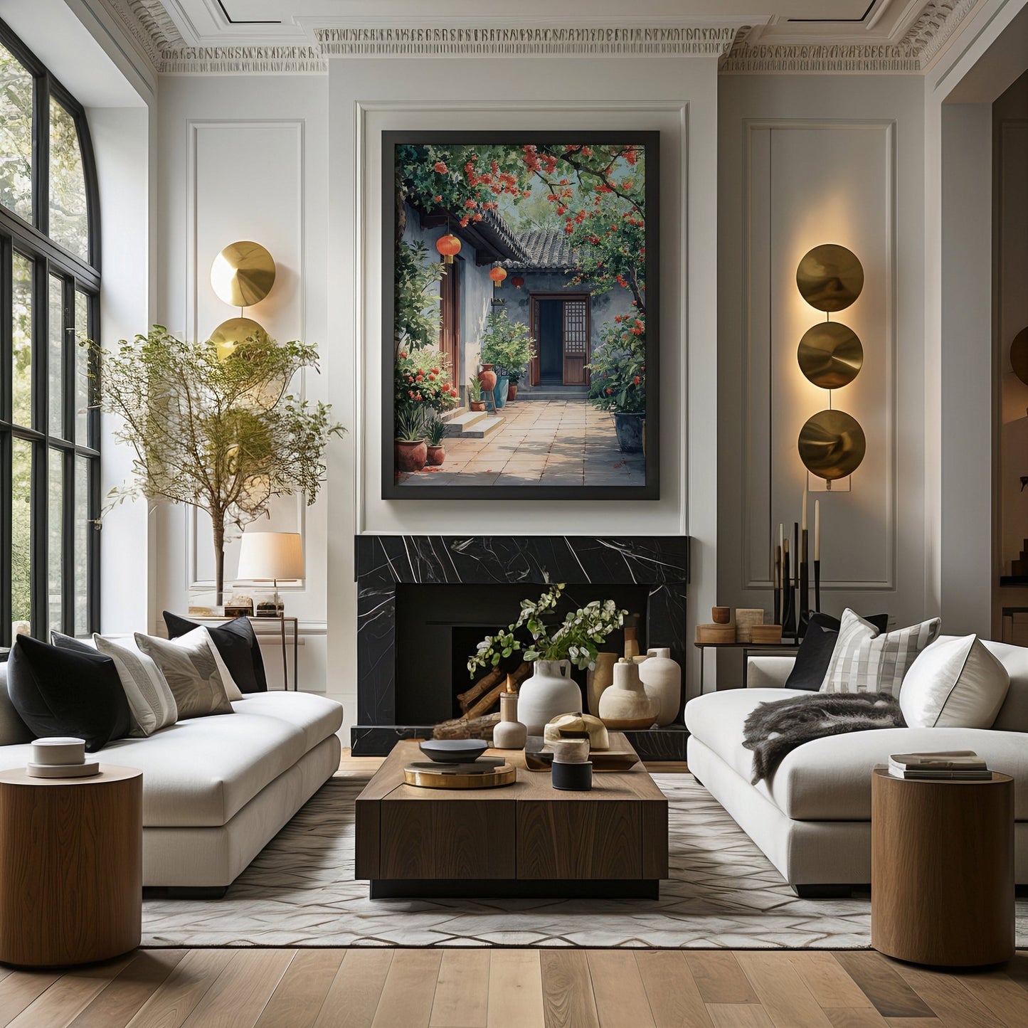 Chinese Courtyard Digital Art Download - Luxuria Canvas