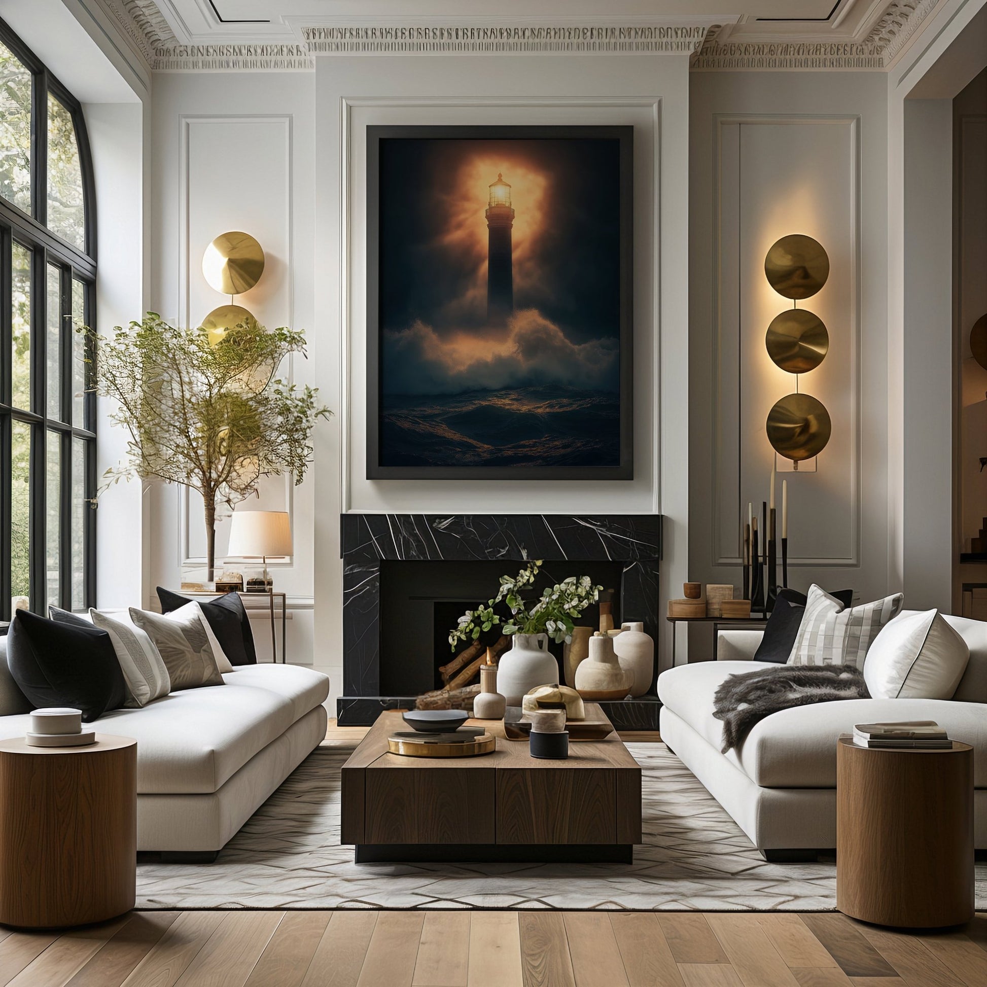 Lighthouse in the Storm Digital Art Download - Luxuria Canvas