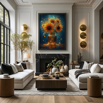 Sunflower Jar Digital Art Download - Luxuria Canvas