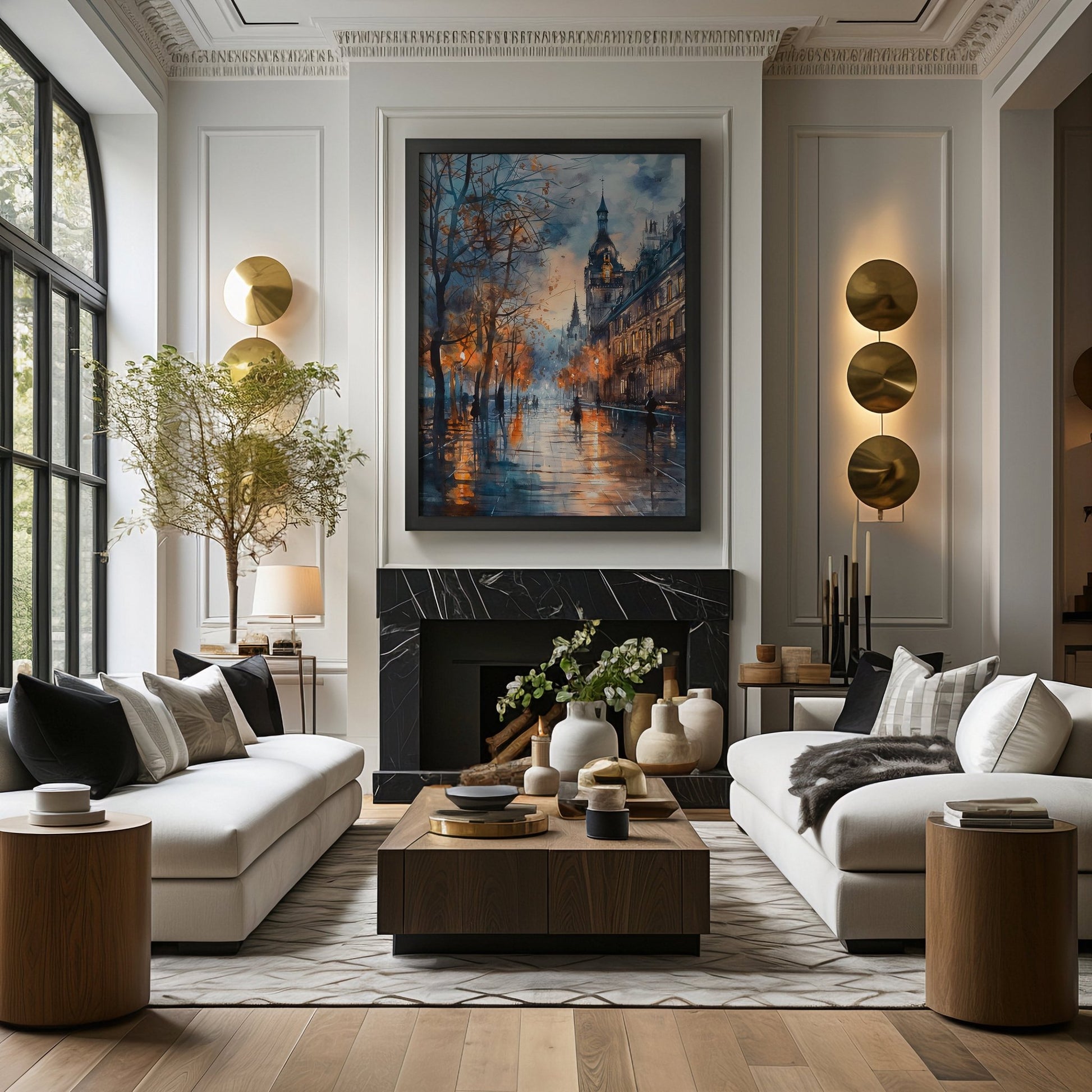 London Watercolor, High Quality Digital Download - Luxuria Canvas