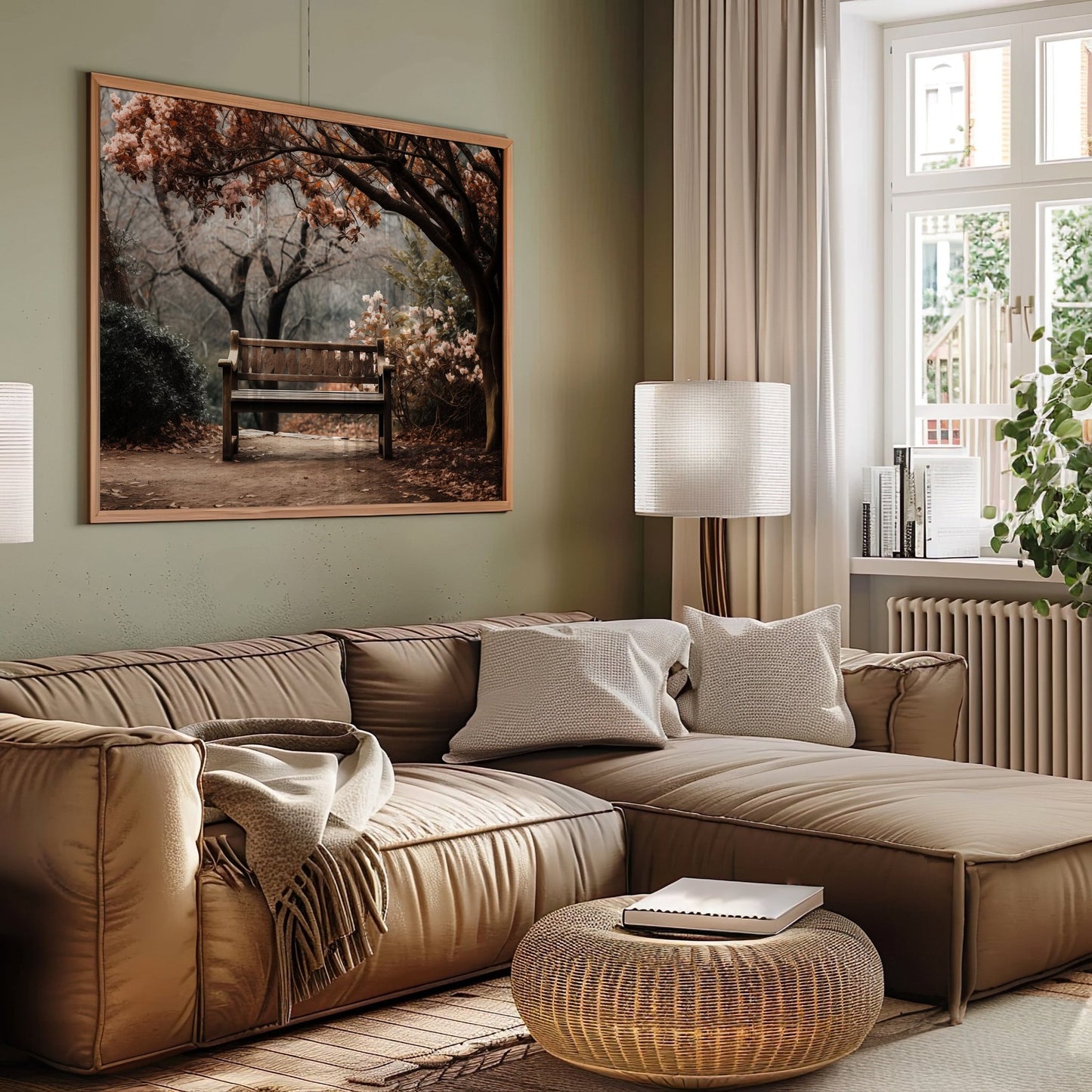 Bench Backyard Garden Digital Art Download - Luxuria Canvas