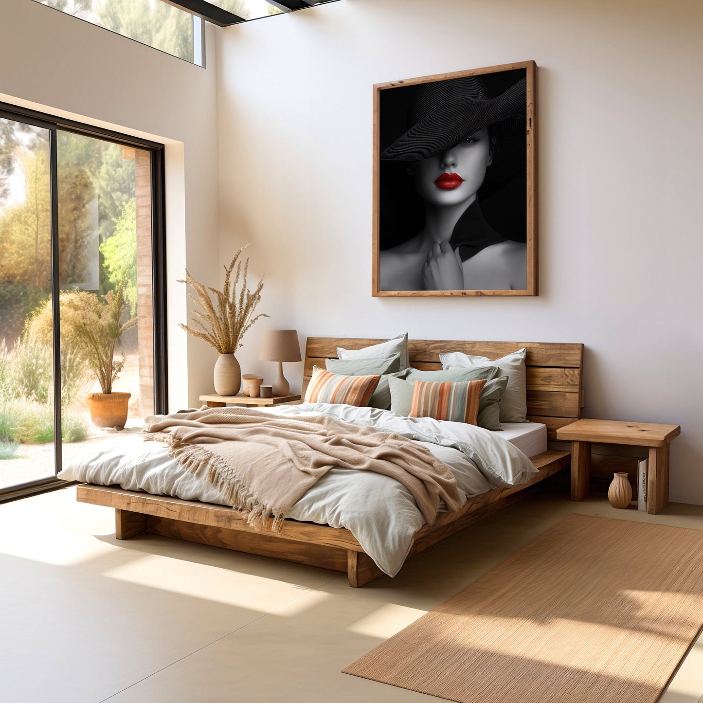 Vintage Red Lips Digital Art Download - Luxuria Canvas