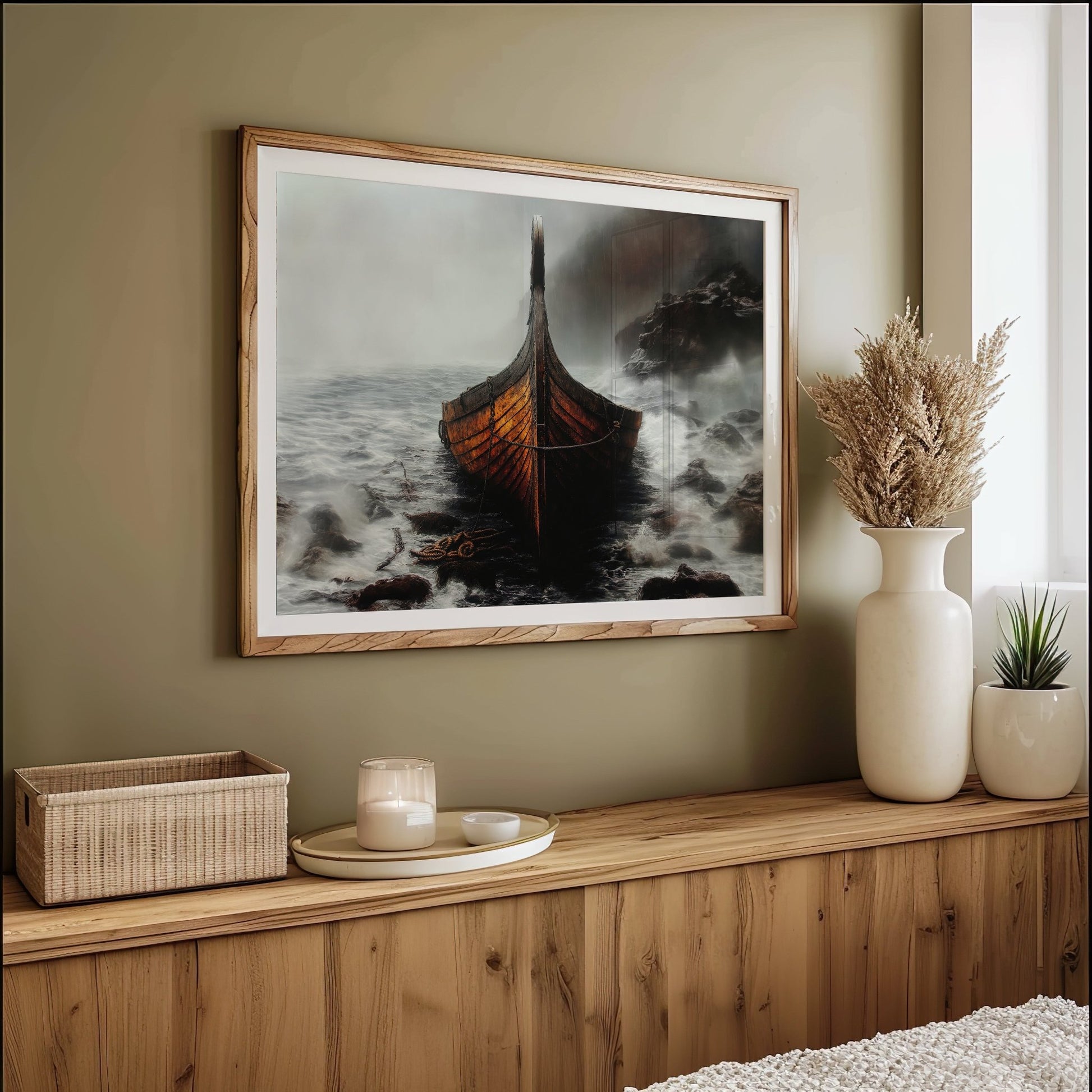 Viking Longboat, High Quality Digital Download - Luxuria Canvas