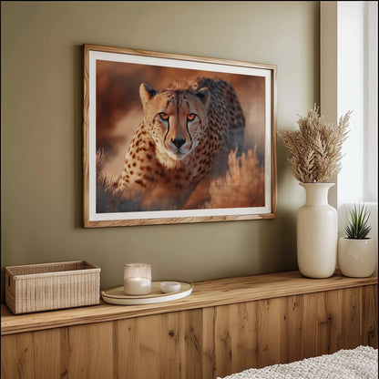 Cheetah Focused Chase, High Quality Digital Download - Luxuria Canvas