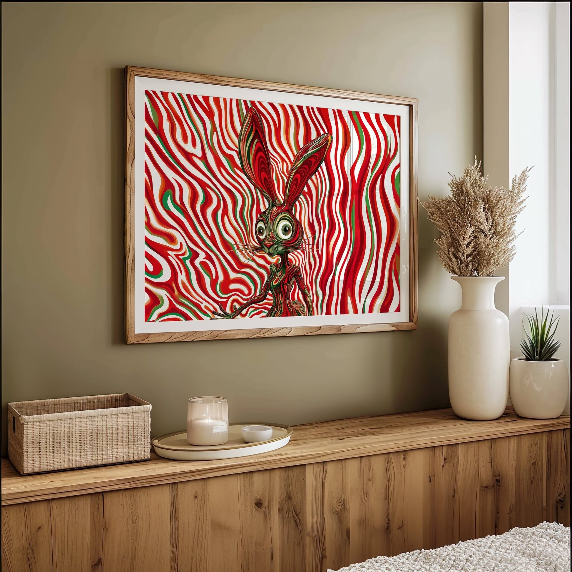 Psychedelic Bunny Digital Art Download - Luxuria Canvas