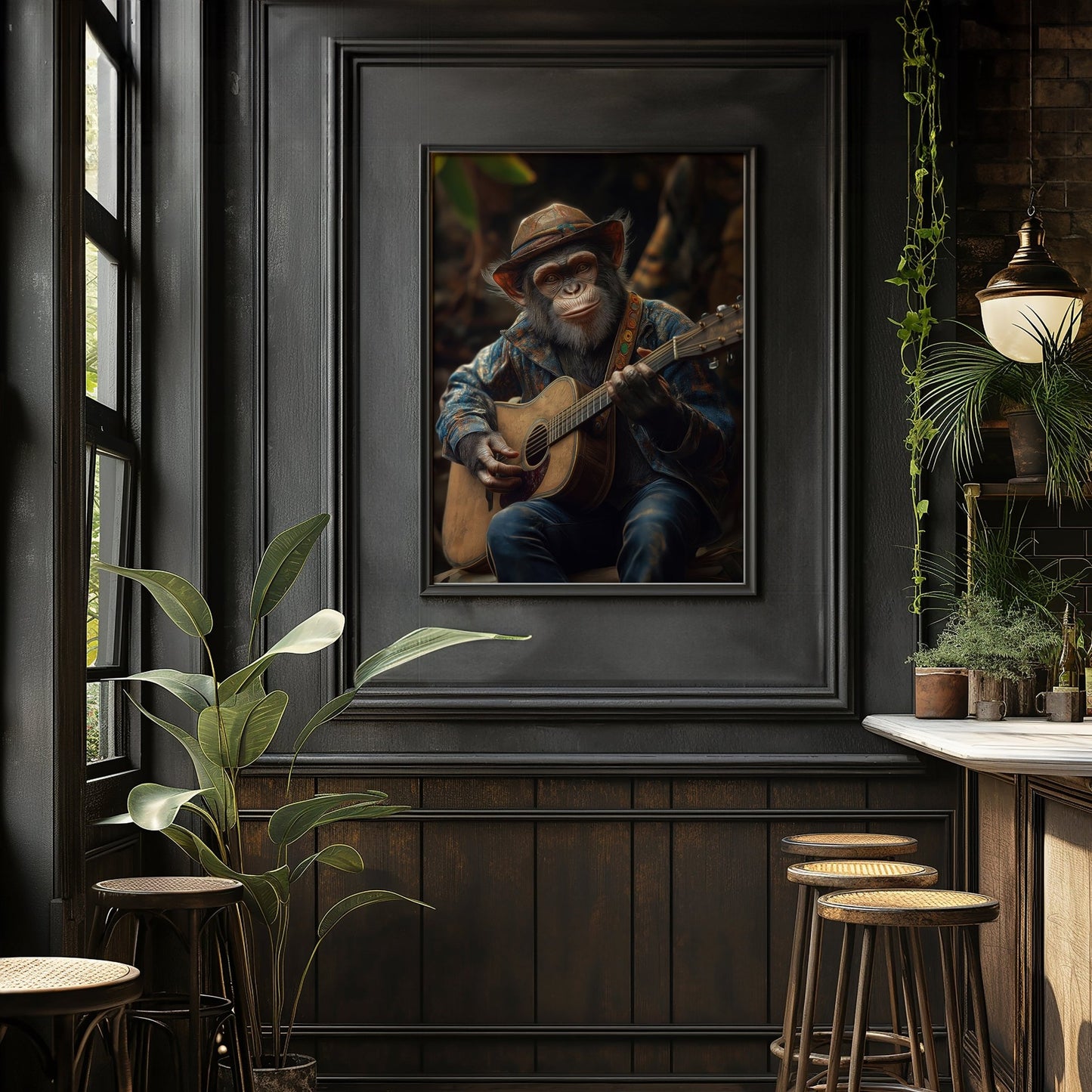 Country Monkey Digital Art Download - Luxuria Canvas