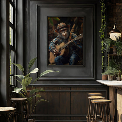 Country Monkey Digital Art Download - Luxuria Canvas