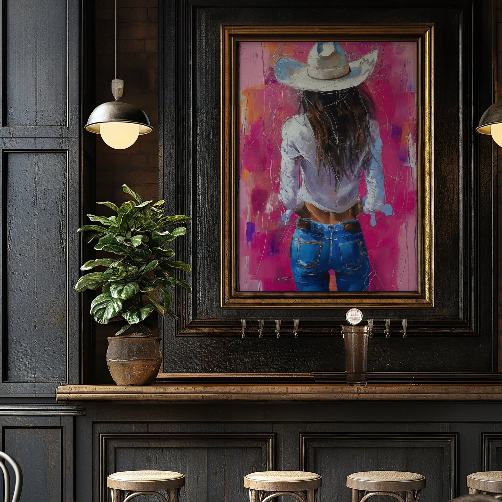 Pink Cowgirl, High Quality Digital Download - Luxuria Canvas