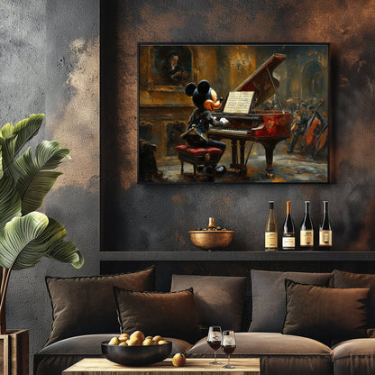 Pianist Mickey Digital Art Download - Luxuria Canvas
