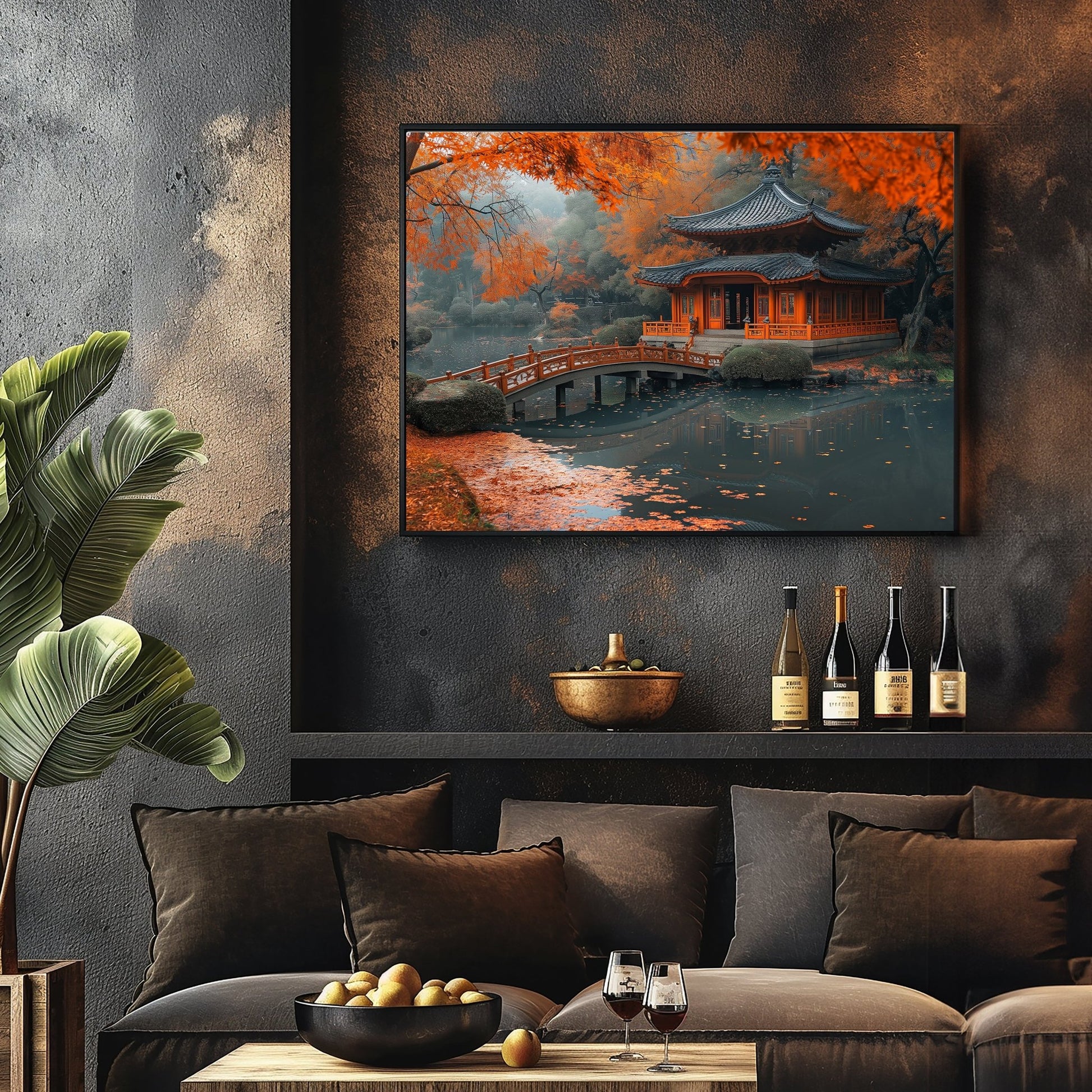 Pagoda on a Pond Digital Art Download - Luxuria Canvas