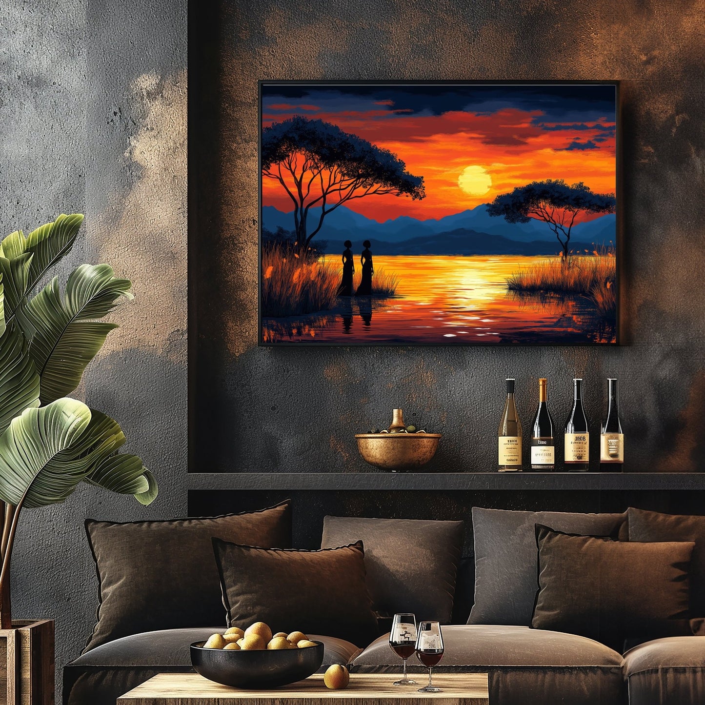 African Woman Riverside, High Quality Digital Download - Luxuria Canvas