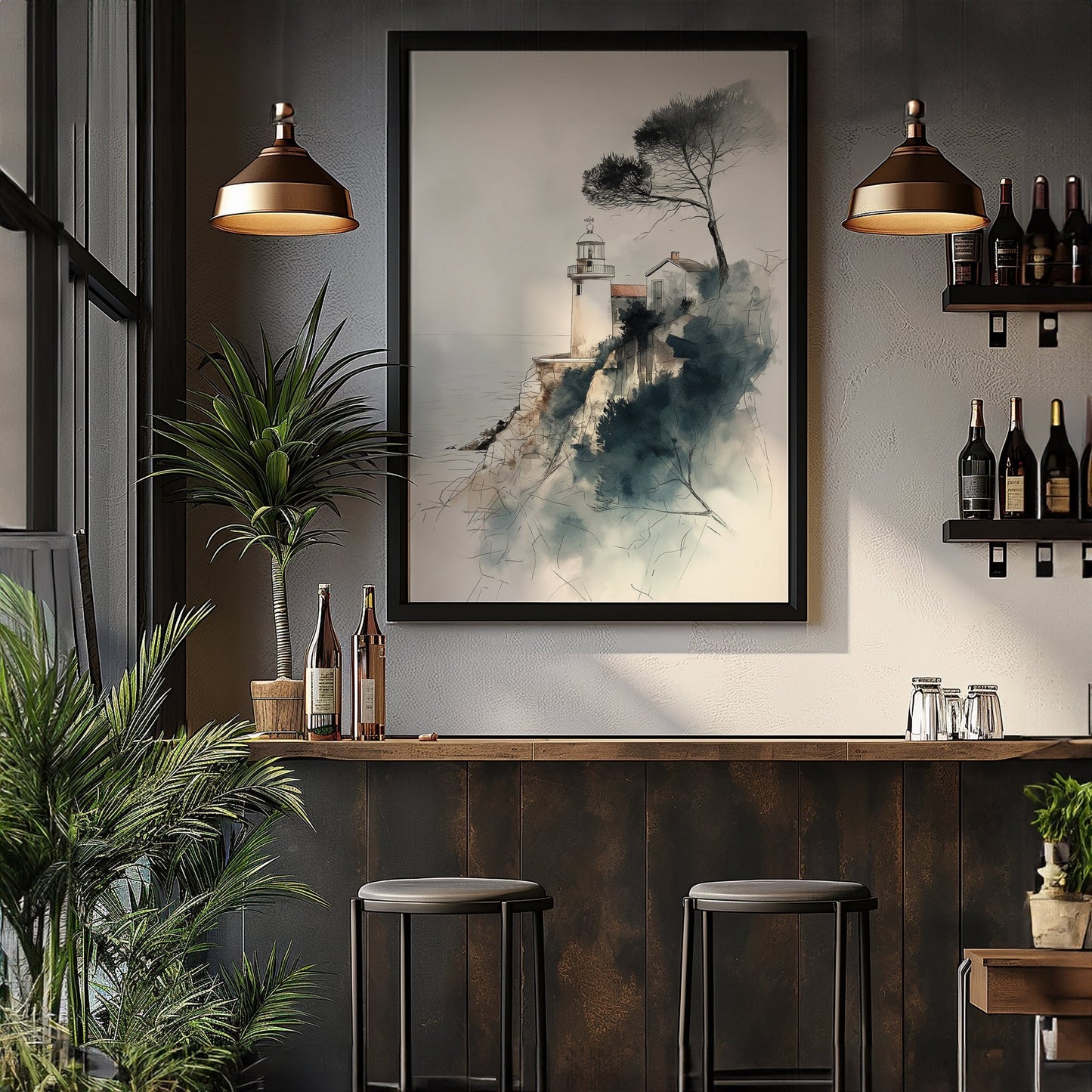 Oceanfront Lighthouse, High Quality Digital Download - Luxuria Canvas