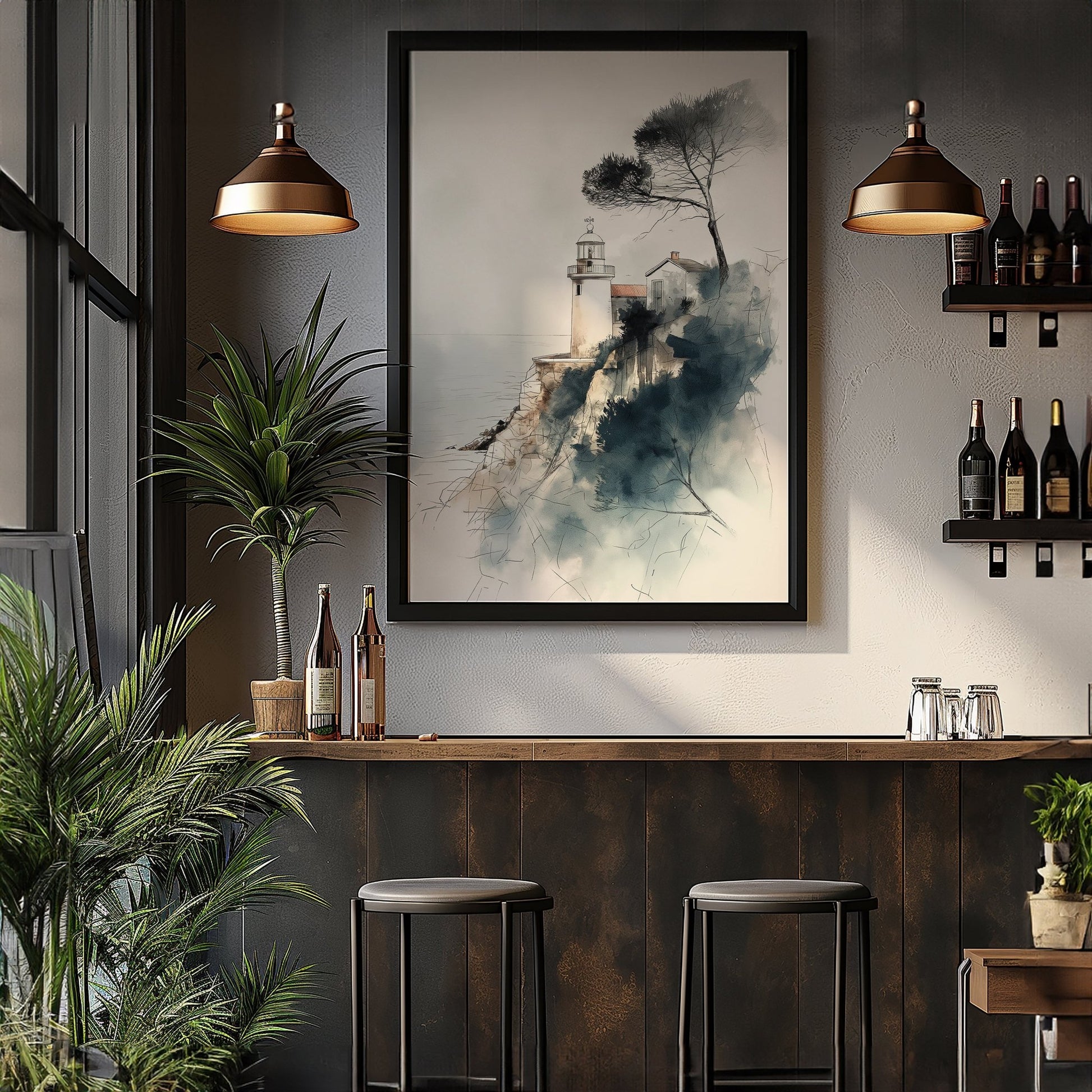 Oceanfront Lighthouse, High Quality Digital Download - Luxuria Canvas