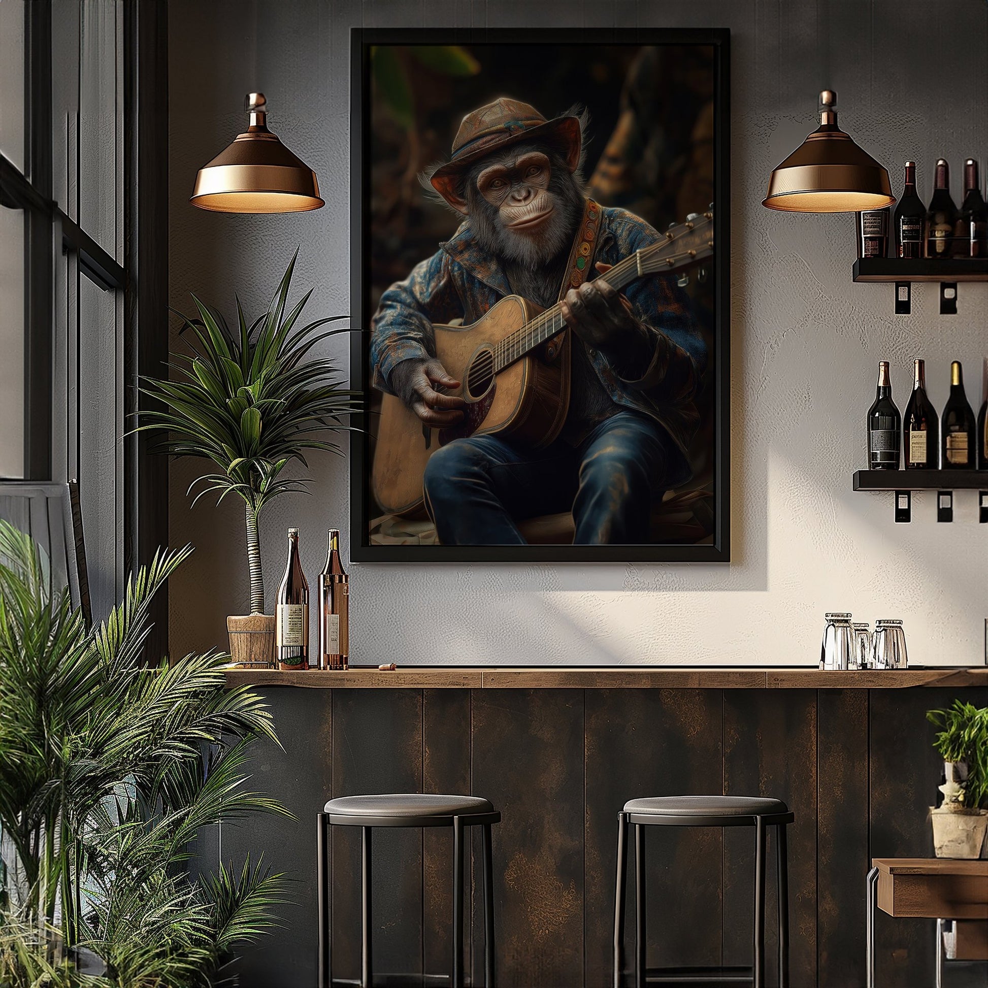 Country Monkey Digital Art Download - Luxuria Canvas