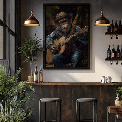 Country Monkey Digital Art Download - Luxuria Canvas