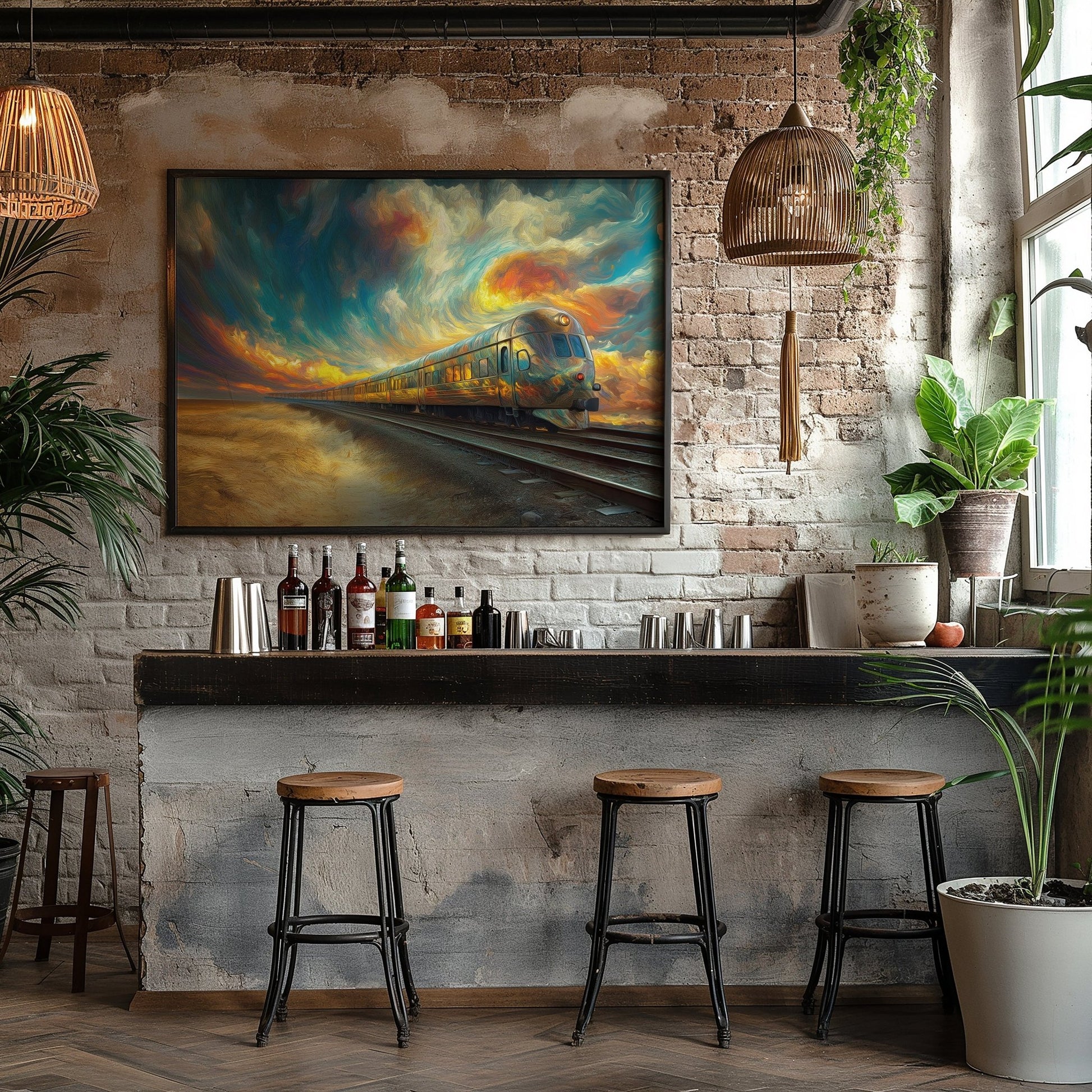 Surreal Dali Train Digital Art Download - Luxuria Canvas