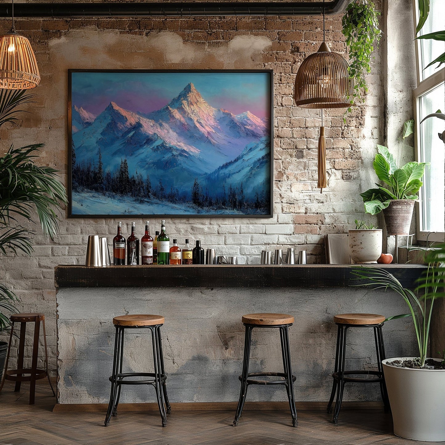 Winter Mountains Decor, High Quality Digital Download - Luxuria Canvas