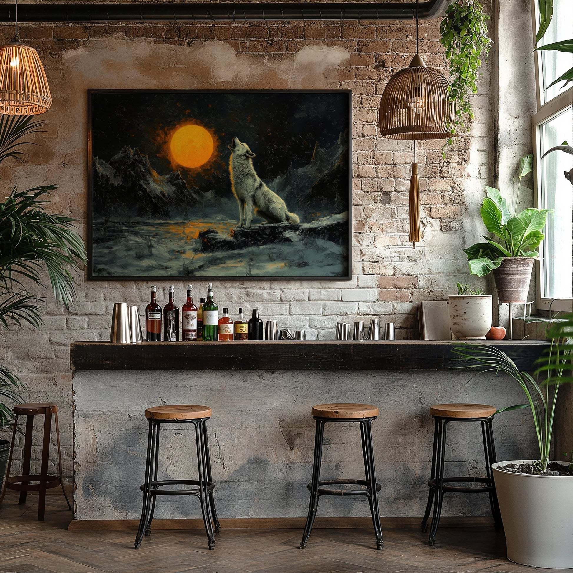 White Wolf Howl, High Quality Digital Download - Luxuria Canvas