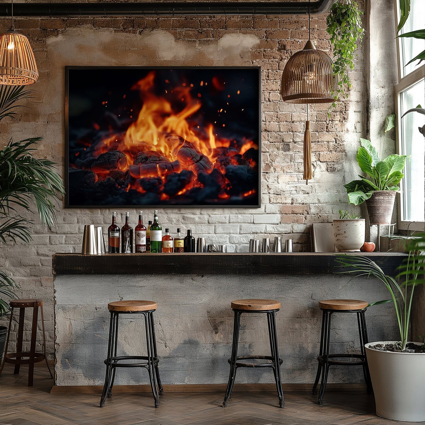 Campfire Flame Digital Art Download - Luxuria Canvas