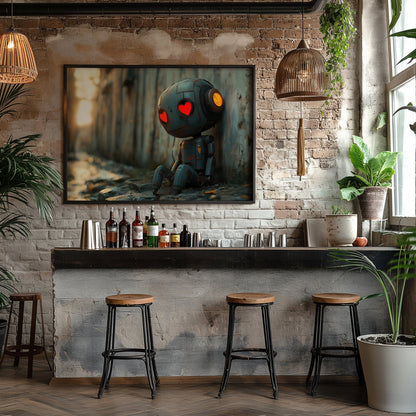 Sad Robot Digital Art Download - Luxuria Canvas