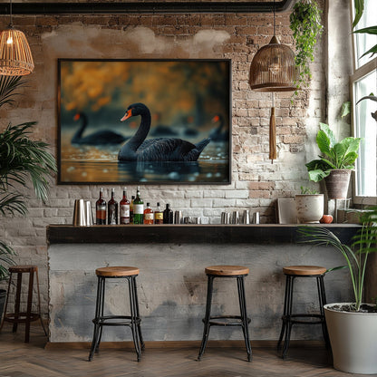 Black Swan Digital Art Download - Luxuria Canvas