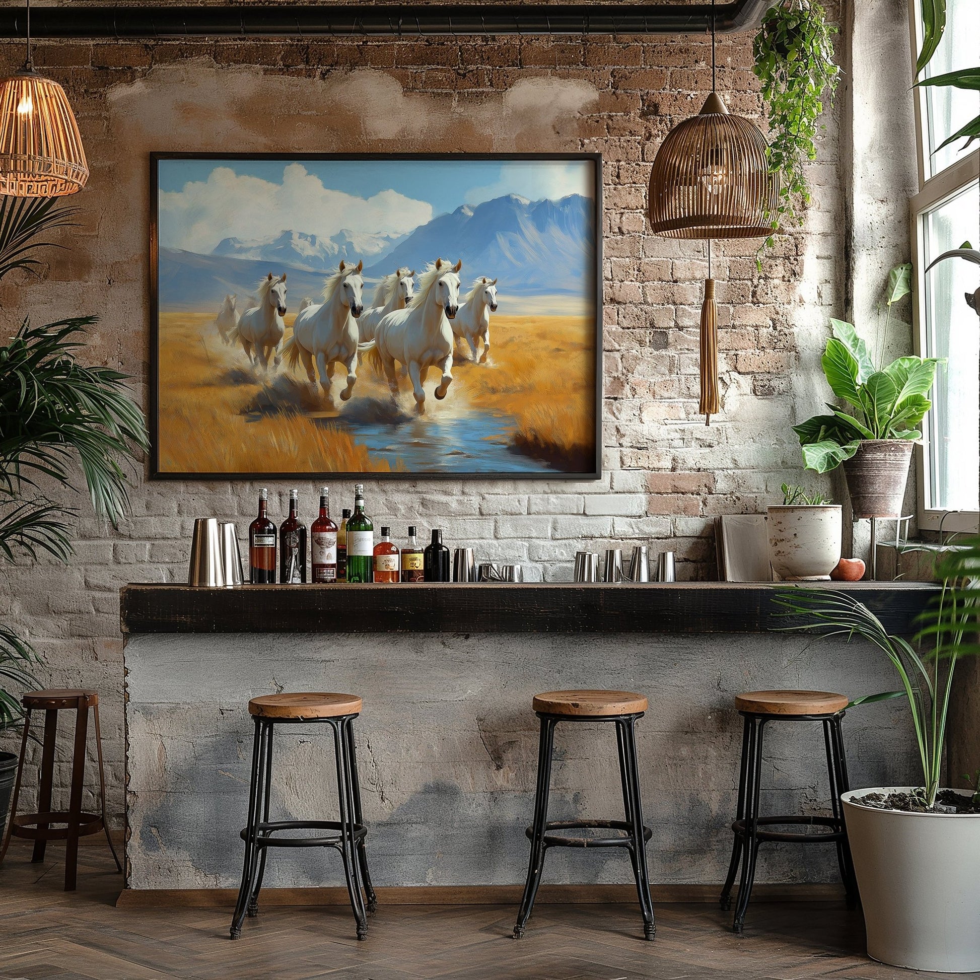 Wild White Horses, High Quality Digital Download - Luxuria Canvas