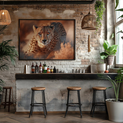 Cheetah Focused Chase, High Quality Digital Download - Luxuria Canvas