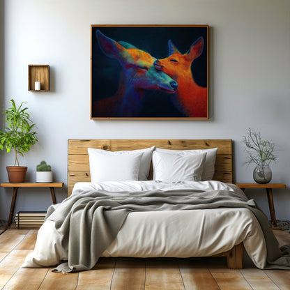 Nuzzling Deer, High Quality Digital Download - Luxuria Canvas