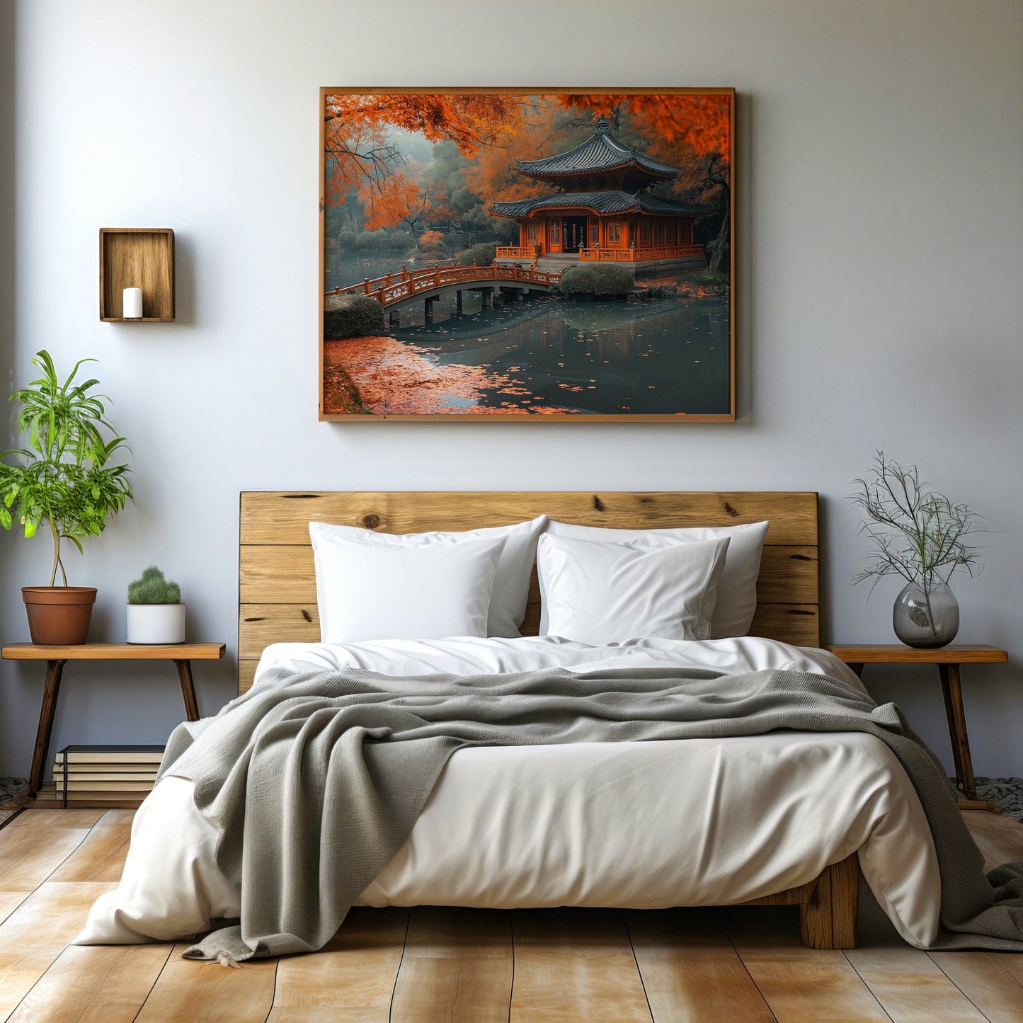 Pagoda on a Pond Digital Art Download - Luxuria Canvas