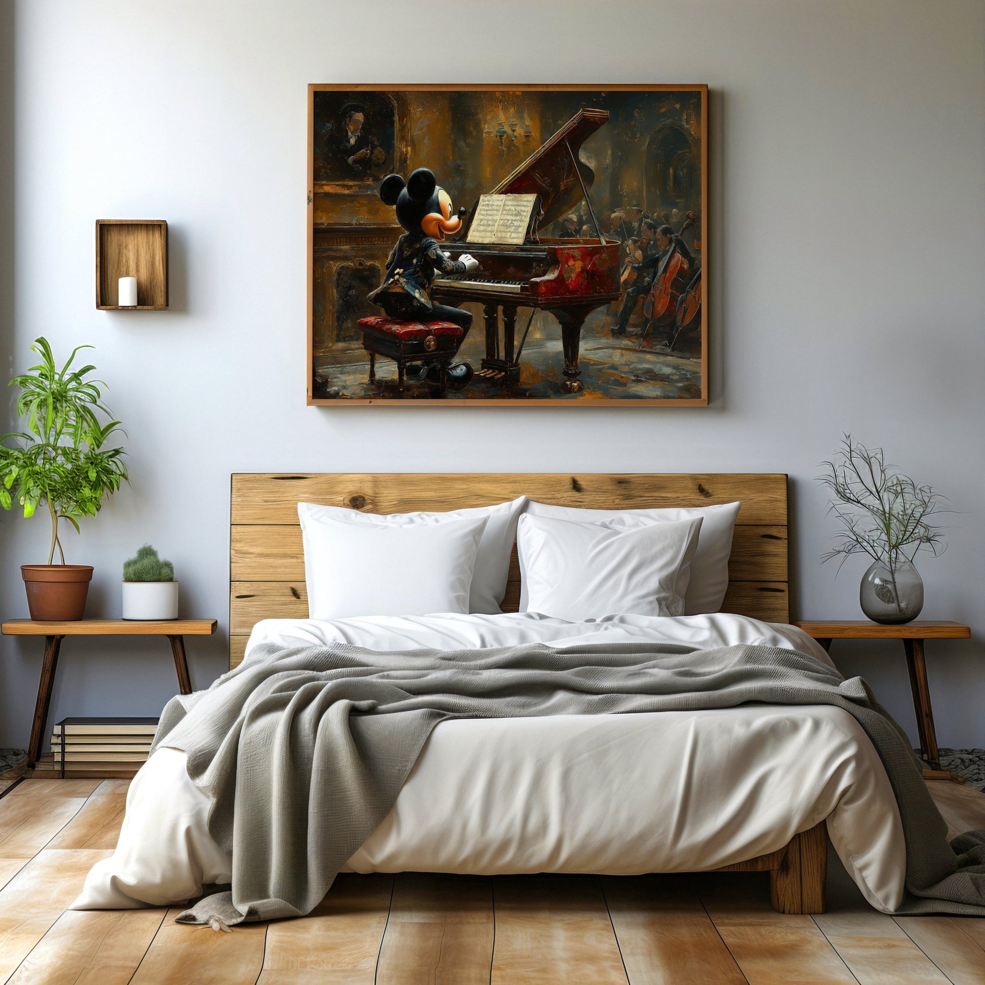Pianist Mickey Digital Art Download - Luxuria Canvas