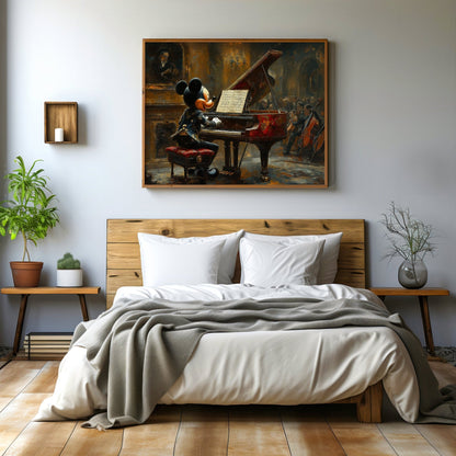 Pianist Mickey Digital Art Download - Luxuria Canvas