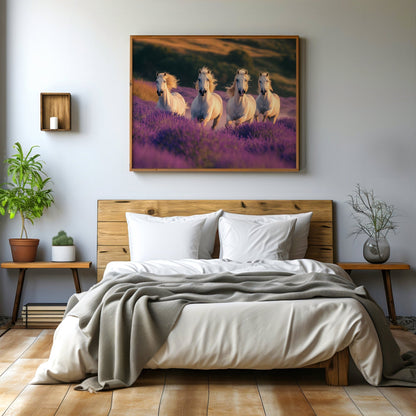 Lavender Horses Digital Art Download - Luxuria Canvas