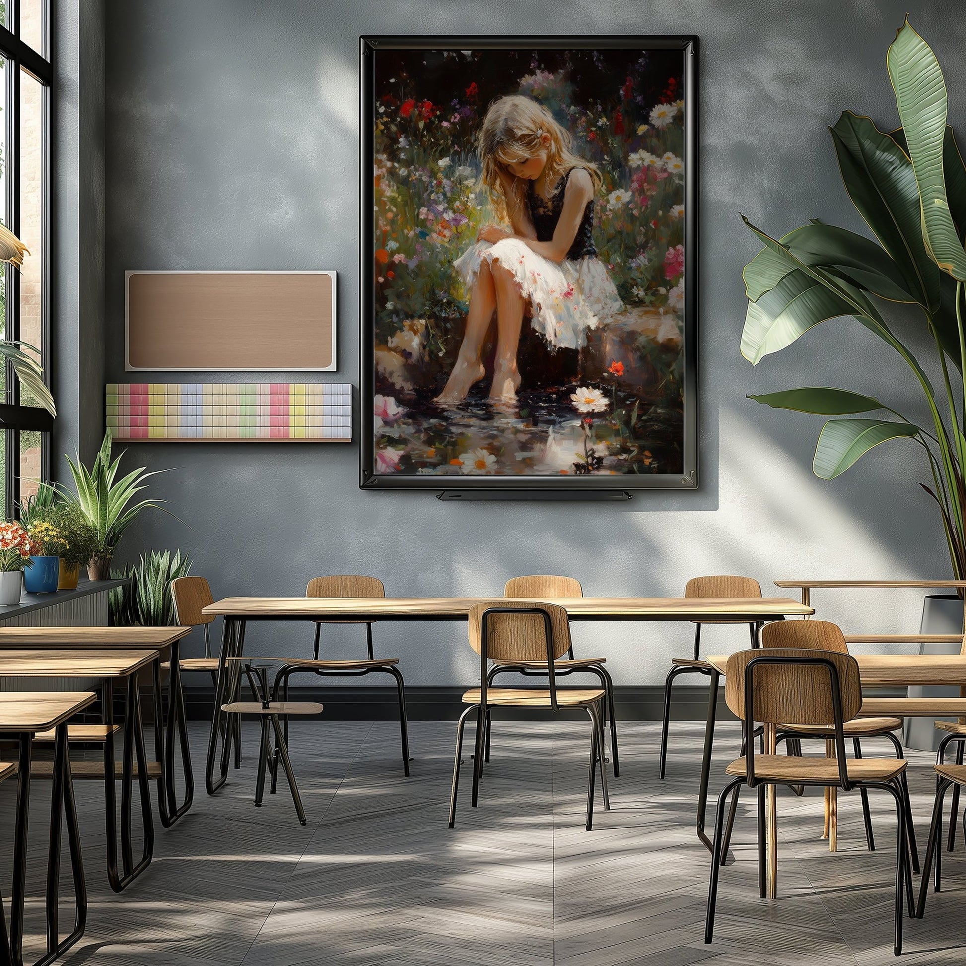 Girls Summer Pond, High Quality Digital Download - Luxuria Canvas