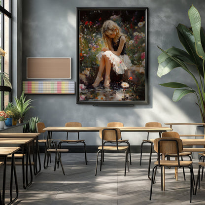 Girls Summer Pond, High Quality Digital Download - Luxuria Canvas