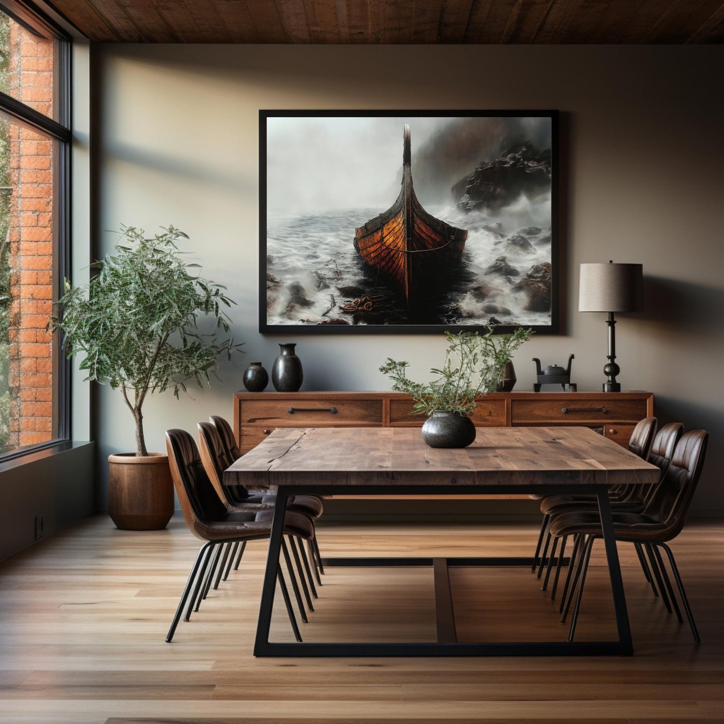 Viking Longboat, High Quality Digital Download - Luxuria Canvas