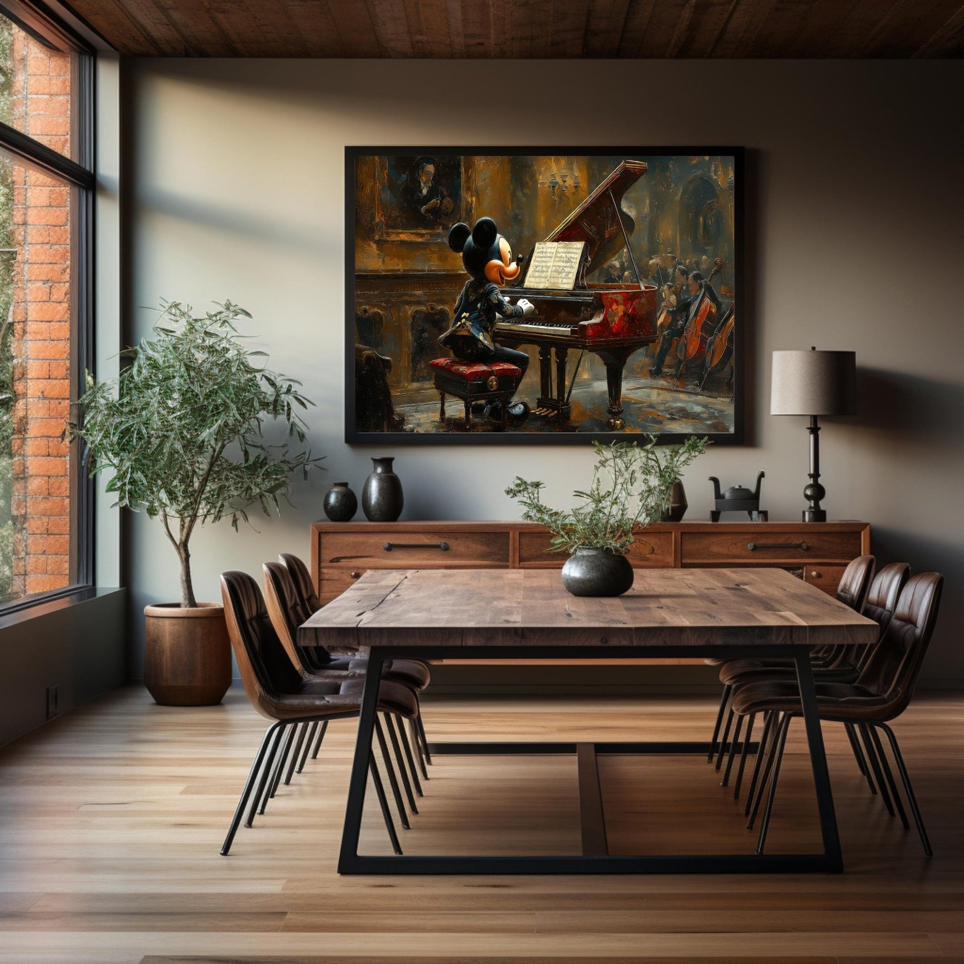 Pianist Mickey Digital Art Download - Luxuria Canvas