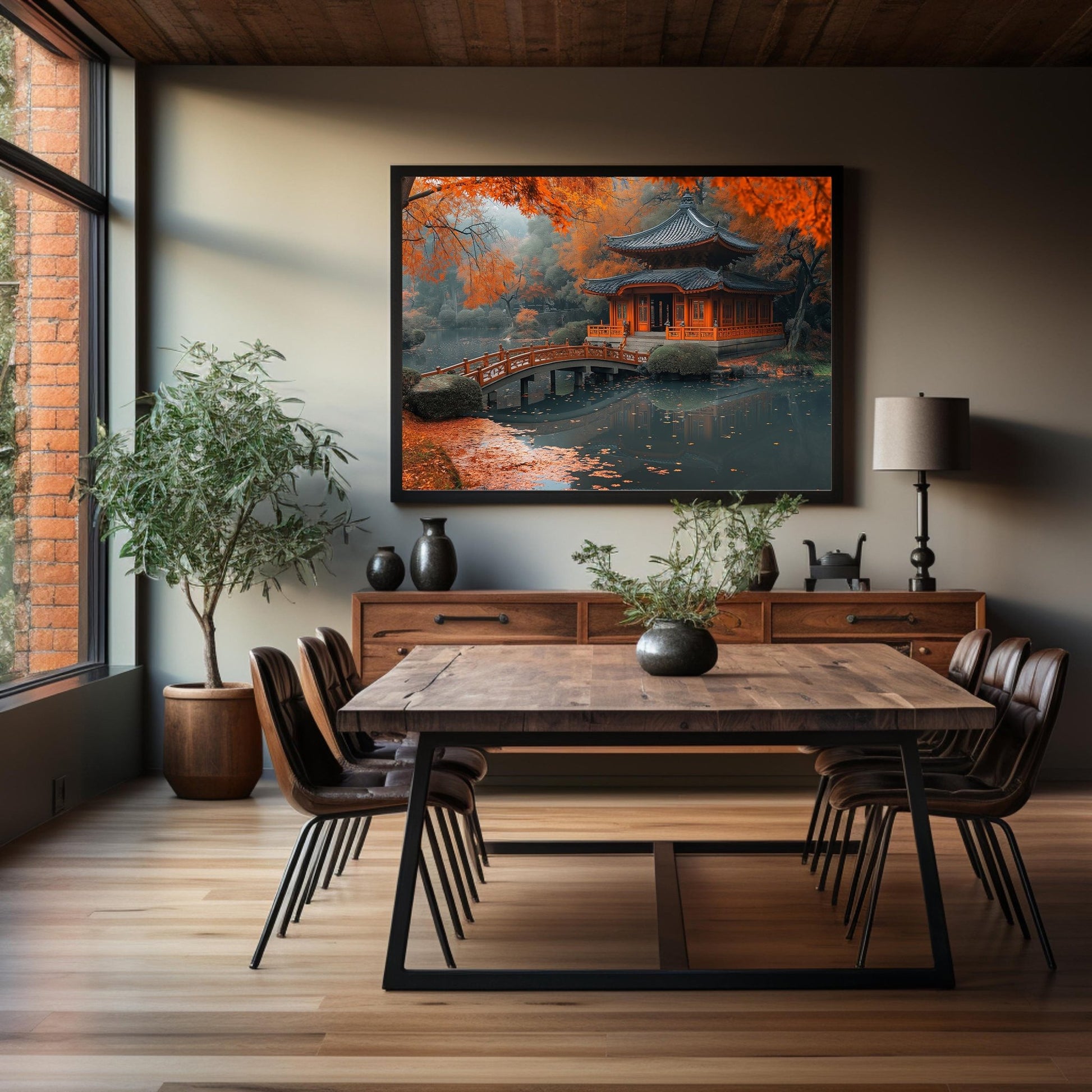 Pagoda on a Pond Digital Art Download - Luxuria Canvas