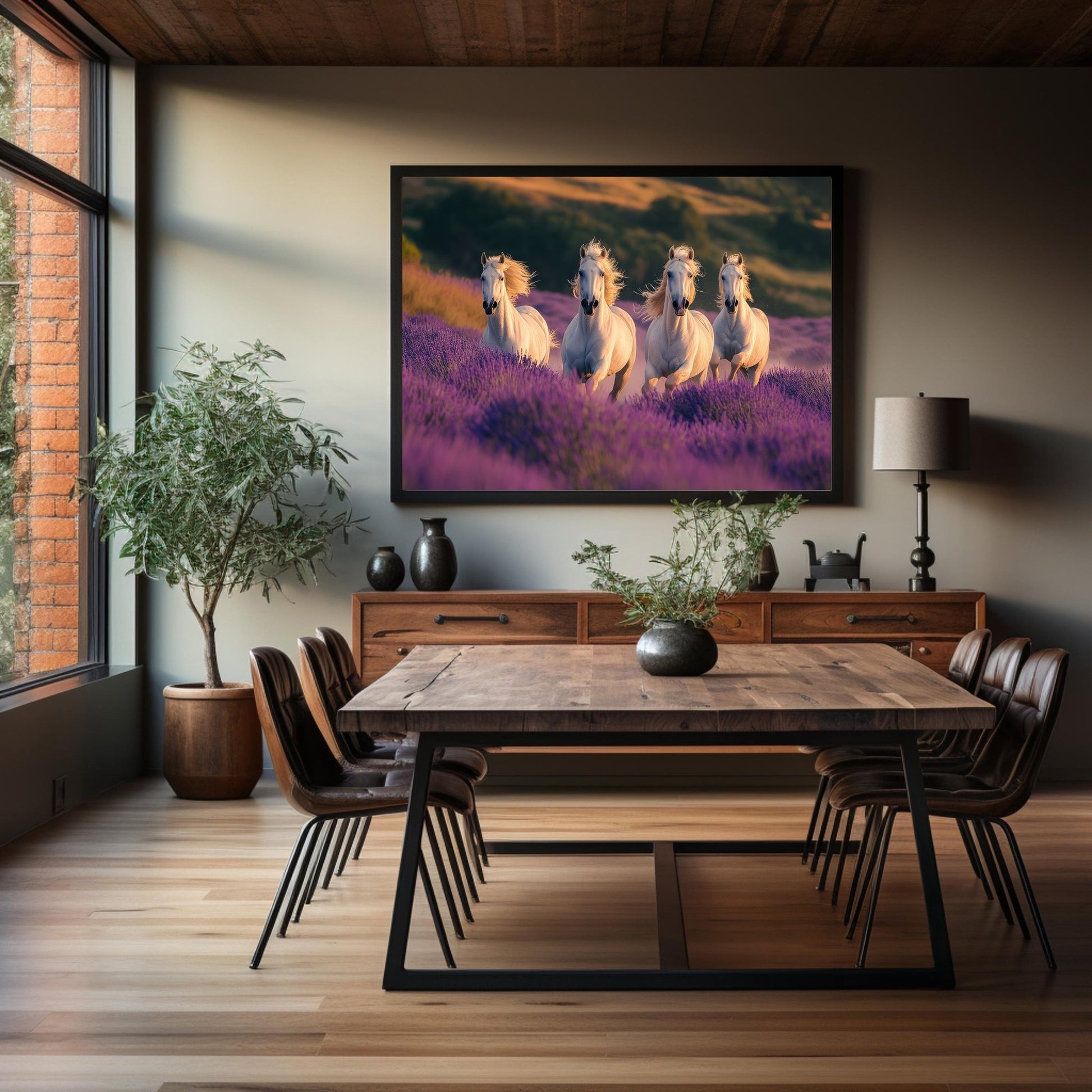 Lavender Horses Digital Art Download - Luxuria Canvas