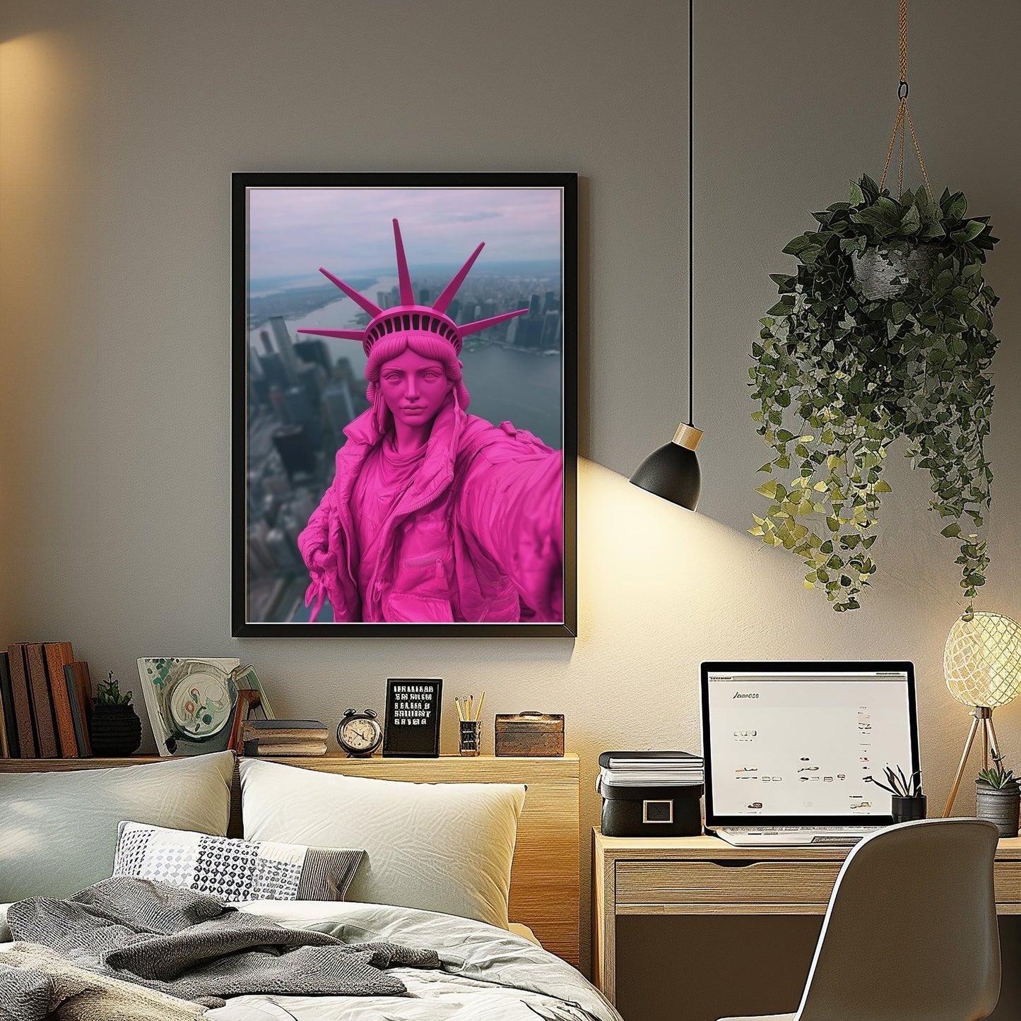 Pink Liberty Selfie Digital Art Download - Luxuria Canvas