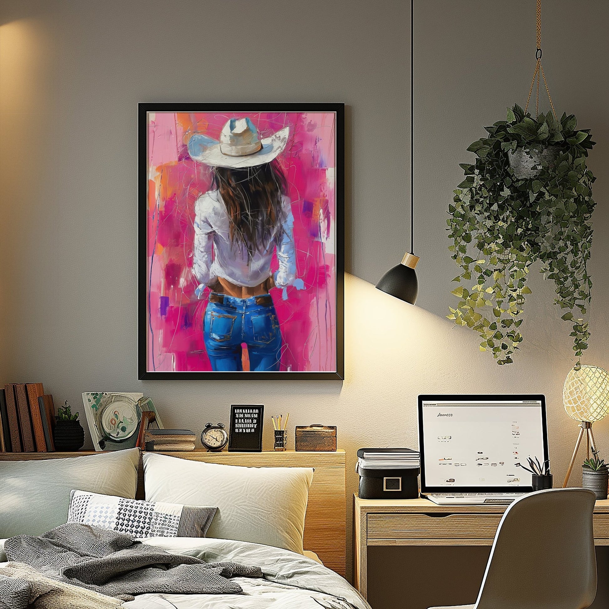 Pink Cowgirl, High Quality Digital Download - Luxuria Canvas