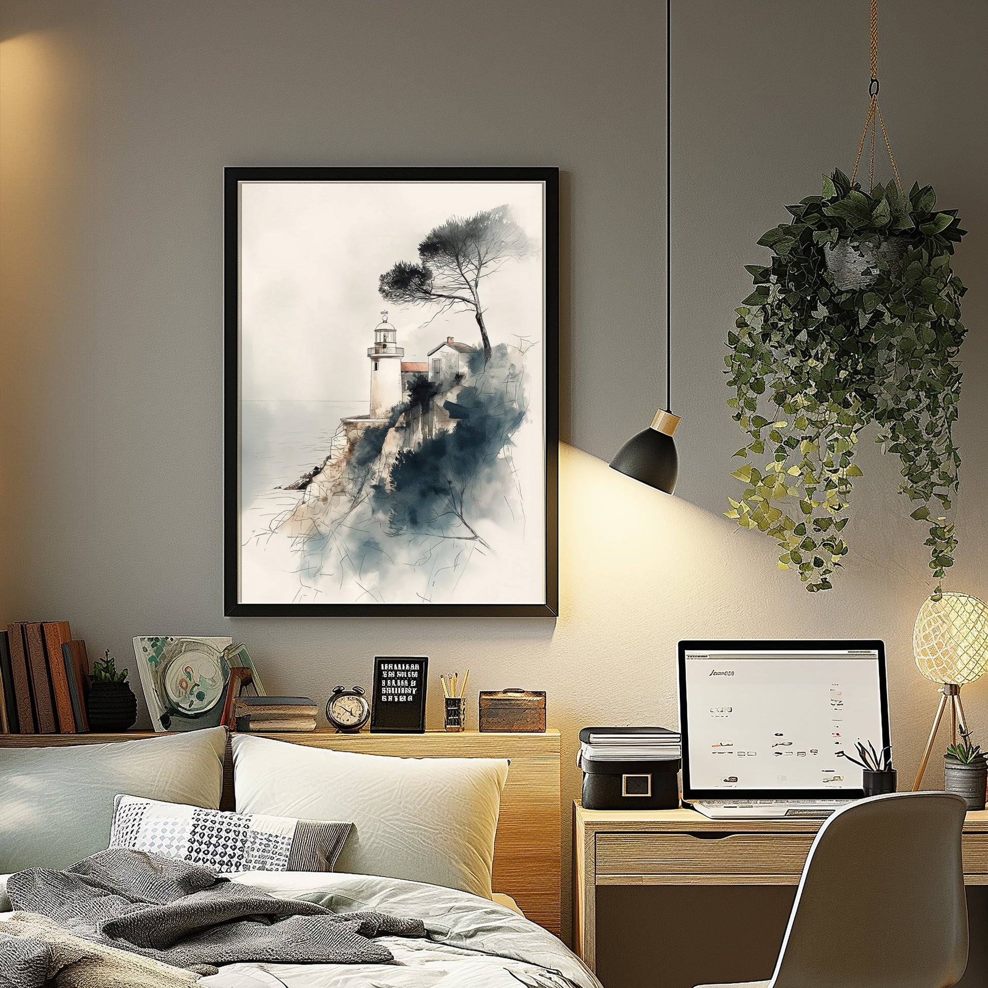 Oceanfront Lighthouse, High Quality Digital Download - Luxuria Canvas