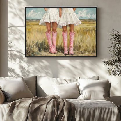 Cowgirls Pink Boots, High Quality Digital Download - Luxuria Canvas
