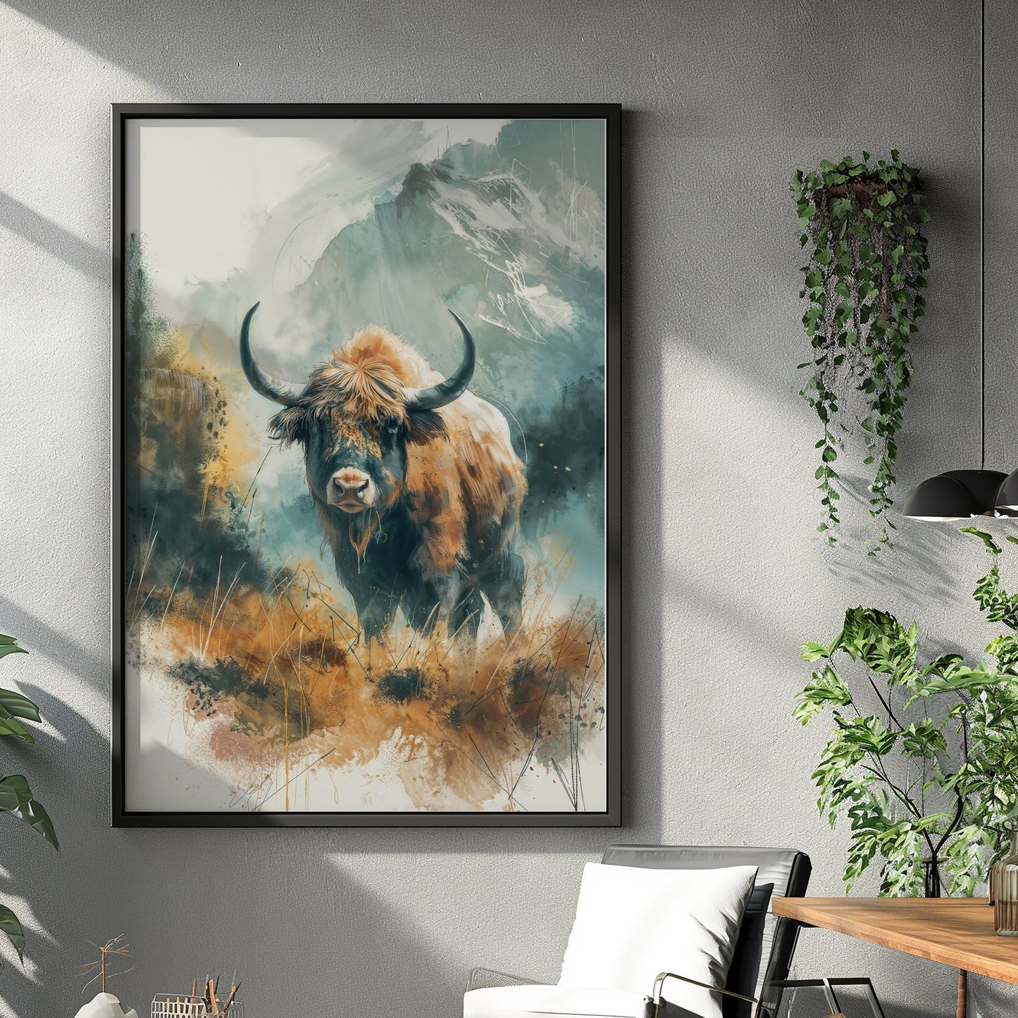 Yak Watercolor Digital Art Download - Luxuria Canvas